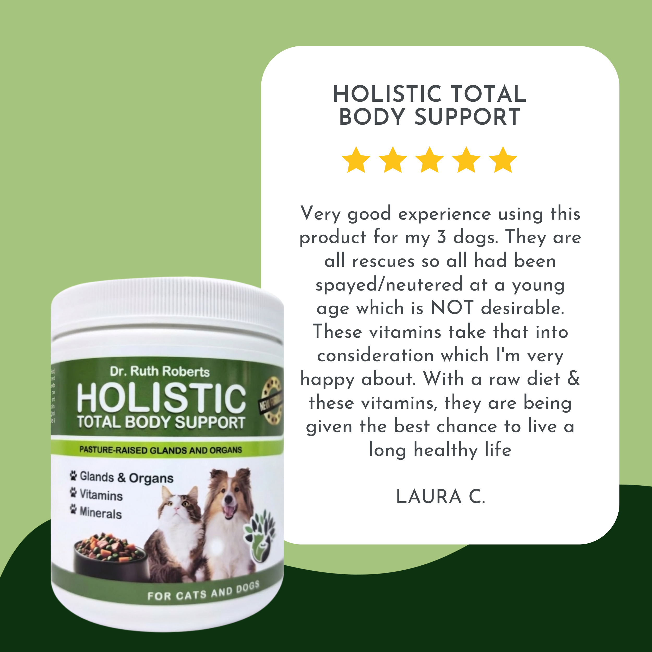 Holistic Total Body Support – Multivitamin & Glandular Support for Dogs and Cats