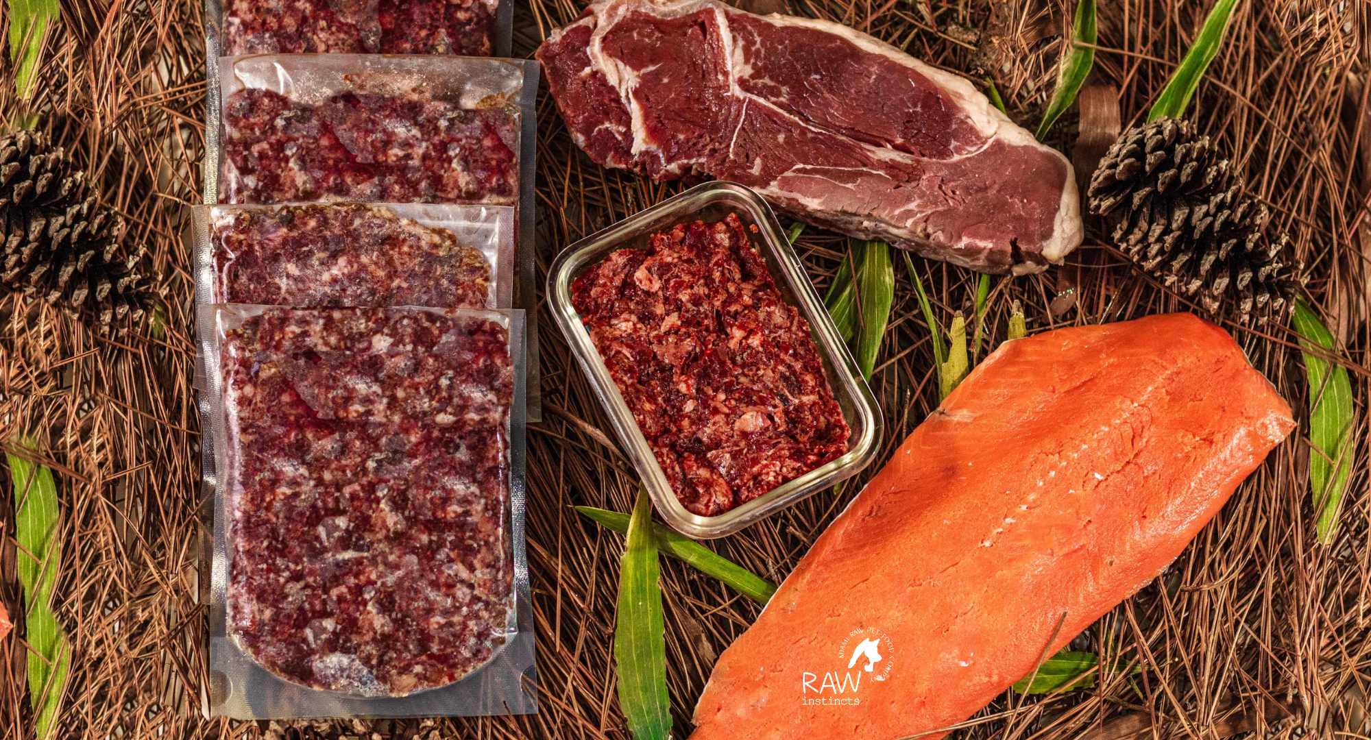 Raw Beef & Wild-Caught Salmon Meal Blend for Cats & Dogs — Prey Model Raw | Raw Instincts Florida